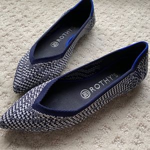 Rothy’s Navy and White The Point Flats